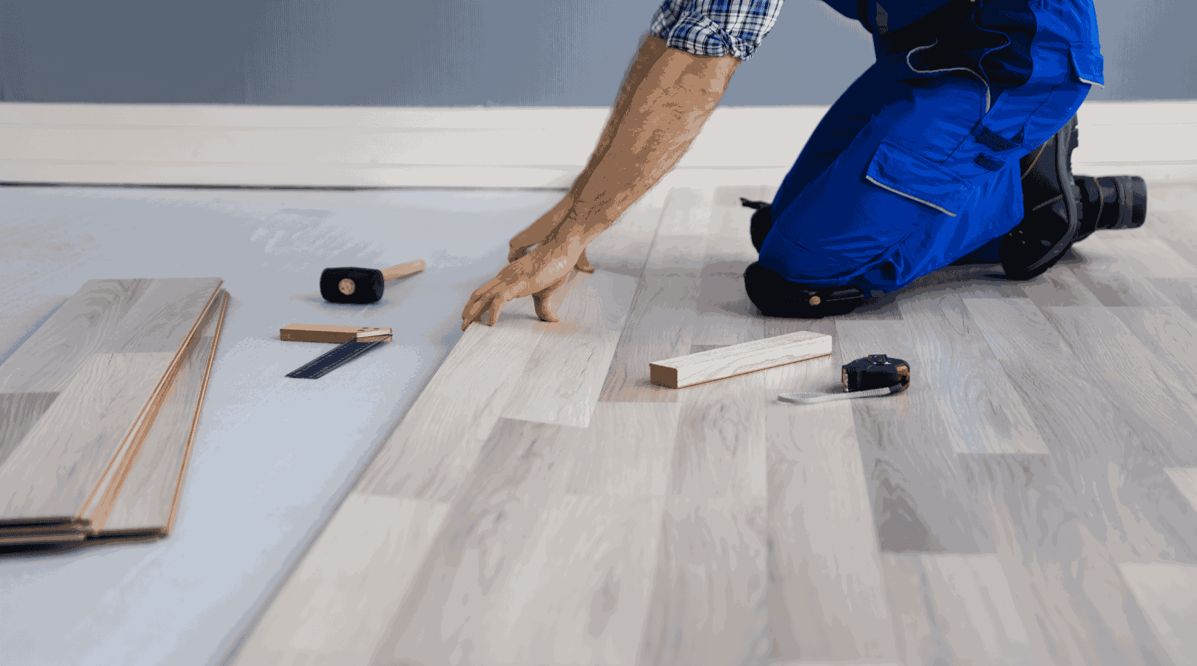 lvp floors being installed